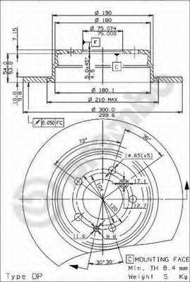 BREMBO 08517434 гальмівний диск