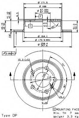 BREMBO 08958010 гальмівний диск