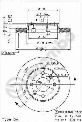 BREMBO 09314814 гальмівний диск