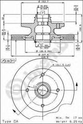 BREMBO 09447110 гальмівний диск