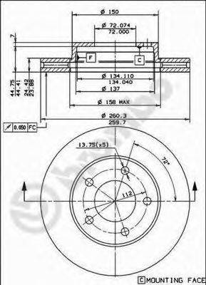 BREMBO 09486610 гальмівний диск