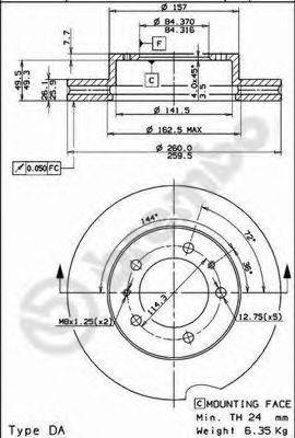 BREMBO 09593210 гальмівний диск