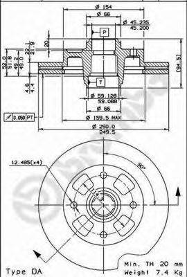 BREMBO 09690610 гальмівний диск