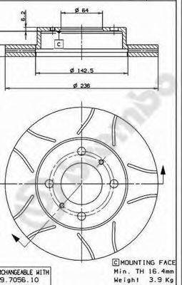 BREMBO 09705675 гальмівний диск