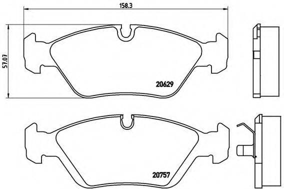 BREMBO P06008 Комплект гальмівних колодок, дискове гальмо