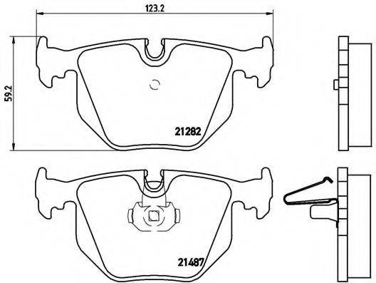 BREMBO P06020 Комплект гальмівних колодок, дискове гальмо