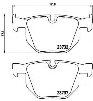 BREMBO P06033 Комплект гальмівних колодок, дискове гальмо