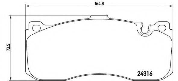 BREMBO P06041 Комплект гальмівних колодок, дискове гальмо