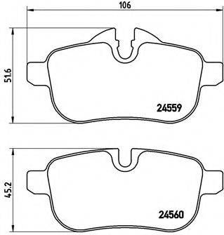 BREMBO P06062 Комплект гальмівних колодок, дискове гальмо