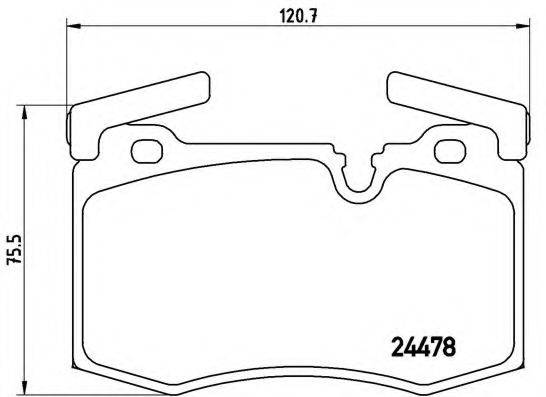 BREMBO P06068 Комплект гальмівних колодок, дискове гальмо