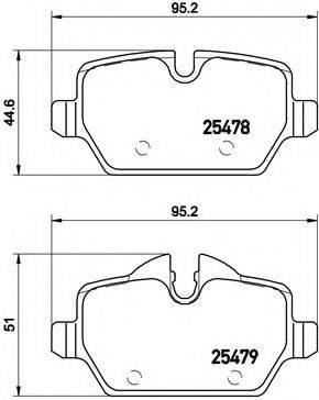 BREMBO P06080 Комплект гальмівних колодок, дискове гальмо