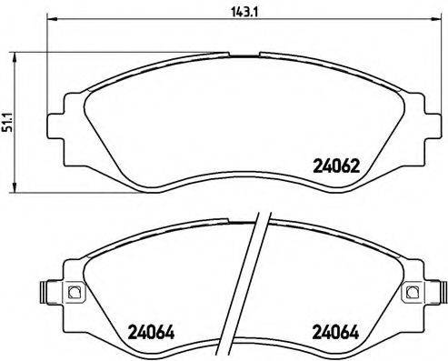 BREMBO P10006 Комплект гальмівних колодок, дискове гальмо