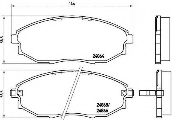 BREMBO P10007 Комплект гальмівних колодок, дискове гальмо