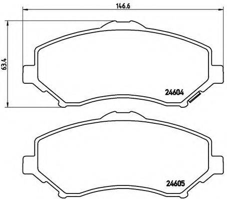 BREMBO P11025 Комплект гальмівних колодок, дискове гальмо