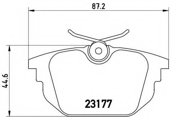 BREMBO P23026 Комплект гальмівних колодок, дискове гальмо