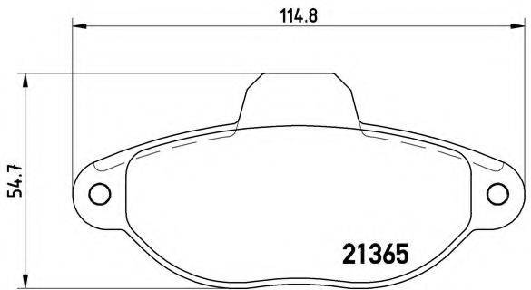 BREMBO P23054 Комплект гальмівних колодок, дискове гальмо