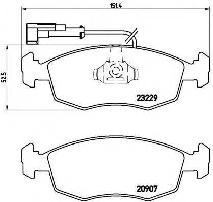 BREMBO P23063 Комплект гальмівних колодок, дискове гальмо