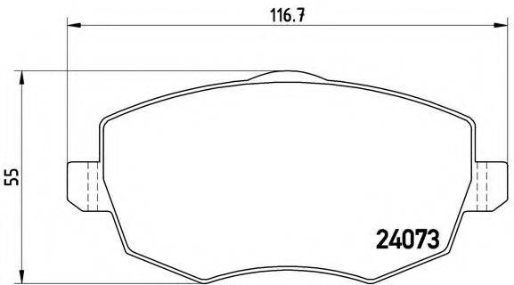 BREMBO P23094 Комплект гальмівних колодок, дискове гальмо