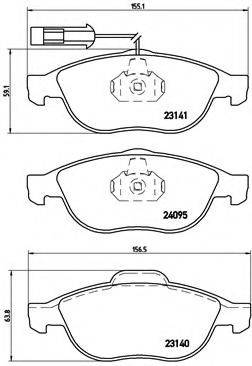 BREMBO P23114 Комплект гальмівних колодок, дискове гальмо