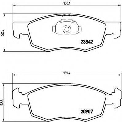 BREMBO P23118 Комплект гальмівних колодок, дискове гальмо