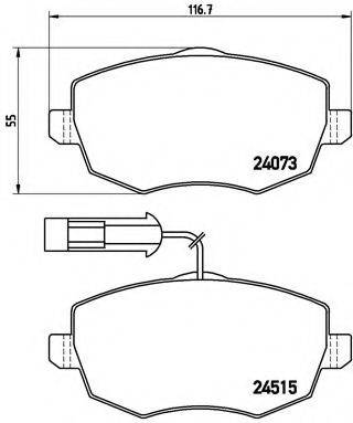 BREMBO P23127 Комплект гальмівних колодок, дискове гальмо