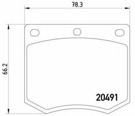 BREMBO P24002 Комплект гальмівних колодок, дискове гальмо