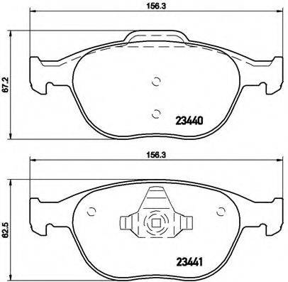 BREMBO P24058 Комплект гальмівних колодок, дискове гальмо