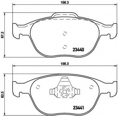 BREMBO P24071 Комплект гальмівних колодок, дискове гальмо