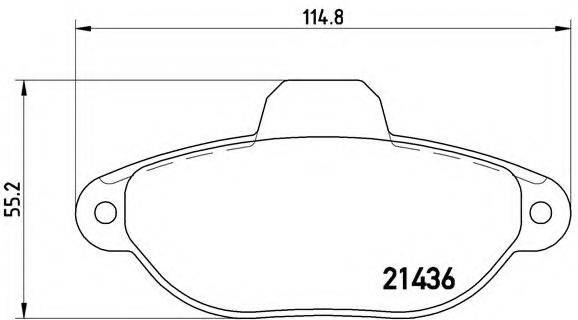 BREMBO P24147 Комплект гальмівних колодок, дискове гальмо