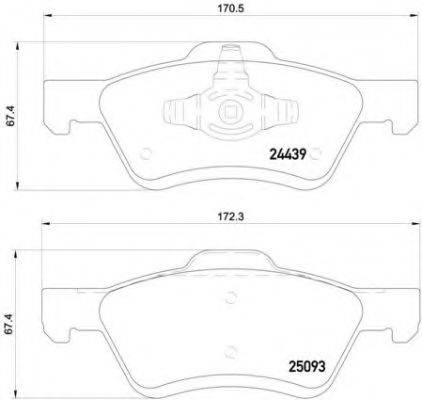 BREMBO P24159 Комплект гальмівних колодок, дискове гальмо