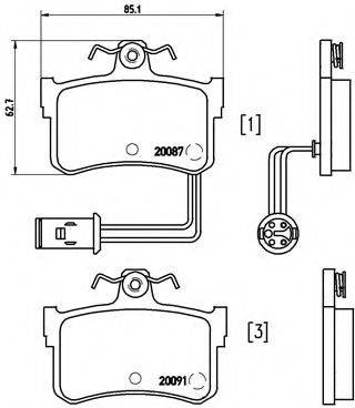 BREMBO P28015 Комплект гальмівних колодок, дискове гальмо