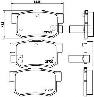 BREMBO P28022 Комплект гальмівних колодок, дискове гальмо