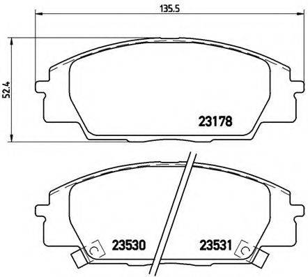 BREMBO P28032 Комплект гальмівних колодок, дискове гальмо