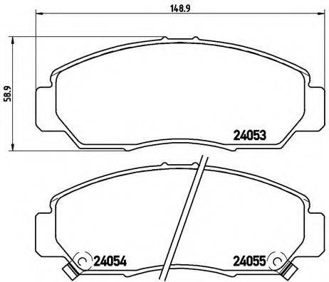 BREMBO P28047 Комплект гальмівних колодок, дискове гальмо