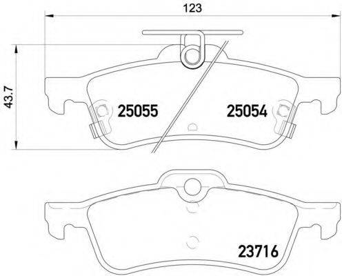 BREMBO P28070 Комплект гальмівних колодок, дискове гальмо