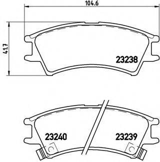 BREMBO P30011 Комплект гальмівних колодок, дискове гальмо