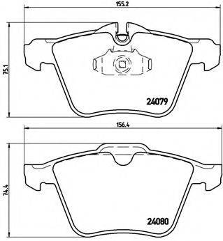 BREMBO P36027 Комплект гальмівних колодок, дискове гальмо