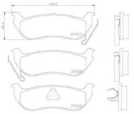 BREMBO P37009 Комплект гальмівних колодок, дискове гальмо