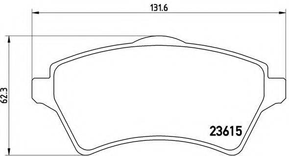 BREMBO P44011 Комплект гальмівних колодок, дискове гальмо