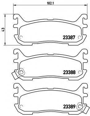 BREMBO P49021 Комплект гальмівних колодок, дискове гальмо