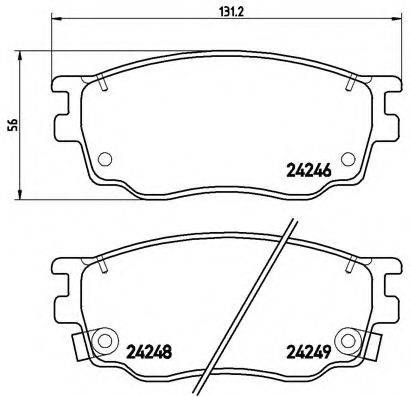 BREMBO P49033 Комплект гальмівних колодок, дискове гальмо