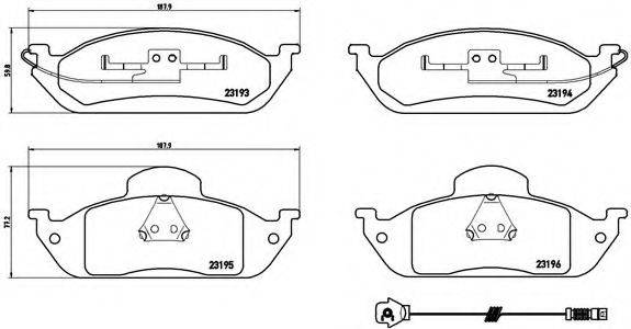 BREMBO P50039 Комплект гальмівних колодок, дискове гальмо