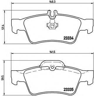 BREMBO P50052 Комплект гальмівних колодок, дискове гальмо