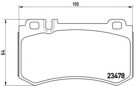 BREMBO P50061 Комплект гальмівних колодок, дискове гальмо