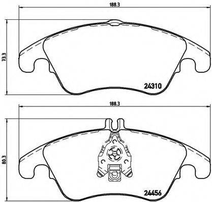 BREMBO P50069 Комплект гальмівних колодок, дискове гальмо