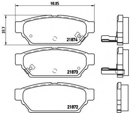 BREMBO P54016 Комплект гальмівних колодок, дискове гальмо