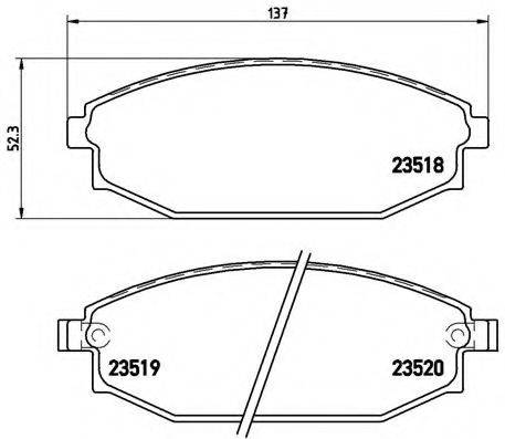 BREMBO P54027 Комплект гальмівних колодок, дискове гальмо