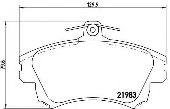 BREMBO P54036 Комплект гальмівних колодок, дискове гальмо