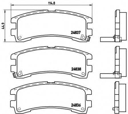 BREMBO P56017 Комплект гальмівних колодок, дискове гальмо