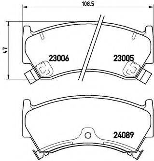 BREMBO P56026 Комплект гальмівних колодок, дискове гальмо